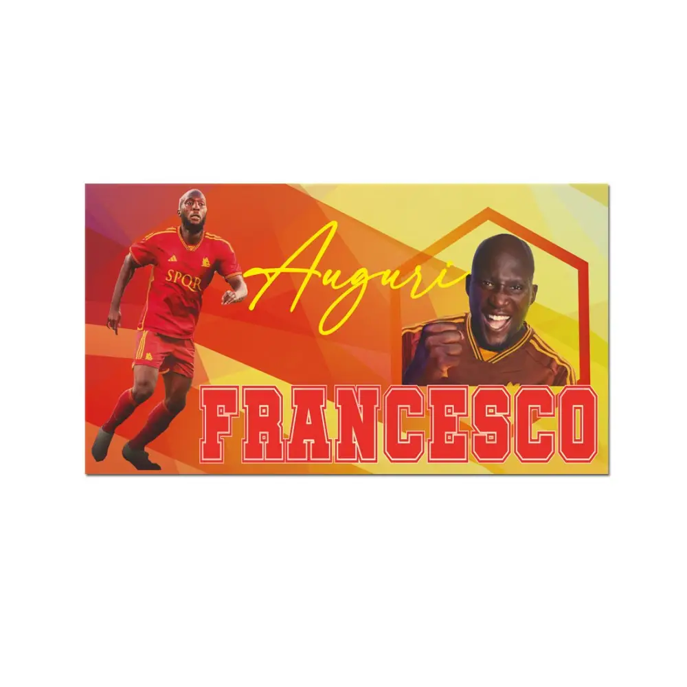 Striscione Banner Roma Lukaku Personalizzabile