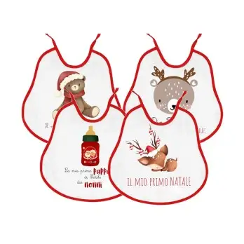 Bavetta Natalizia Il Mio Primo Natale Grafica Personalizzata a scelta Bimbo o Bimba