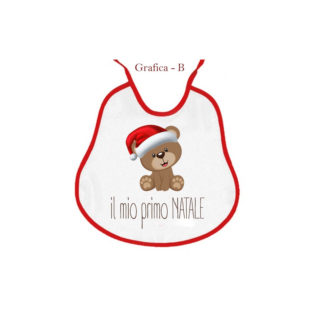 Bavetta Natalizia Il Mio Primo Natale Grafica Personalizzata a scelta Bimbo o Bimba