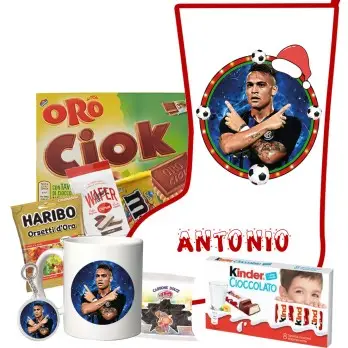 Calza Della Befana Lautaro Martinez Personalizzabile kit Fai da te