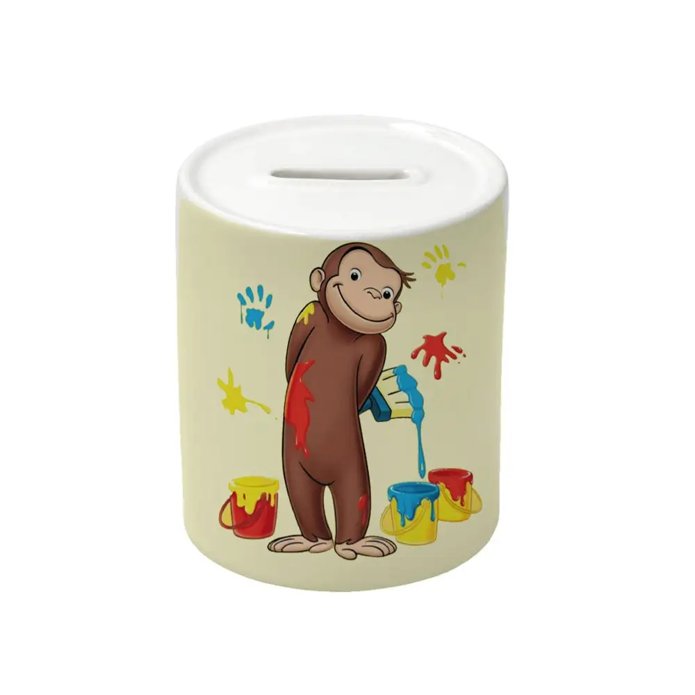 Salvadanaio in Ceramica Curioso Come George personalizzabile