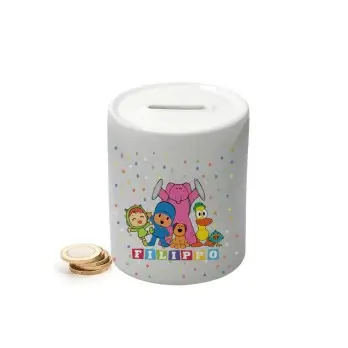 Salvadanaio in Ceramica Pocoyo personalizzabile