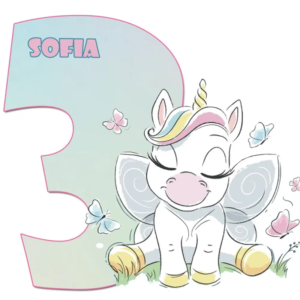 Sagoma in polistirolo Unicorno New  Personalizzabile