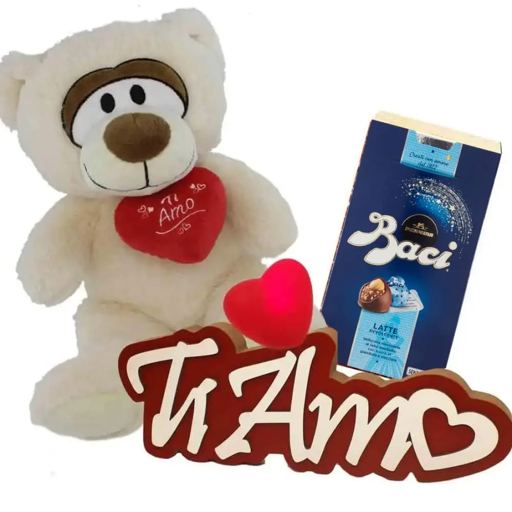 Set Regalo San Valentino con orsetto