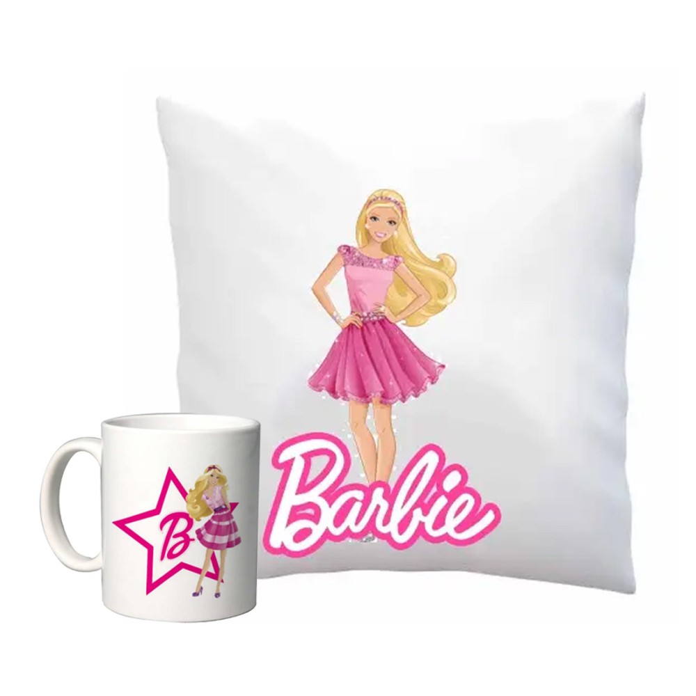 Barbie Cuscino e Tazza Mug Personalizzabili