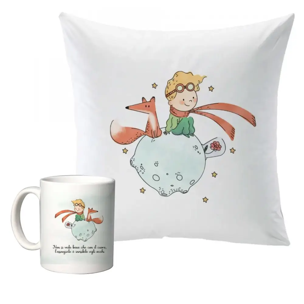 Piccolo Principe New Cuscino e Tazza Mug Personalizzabili