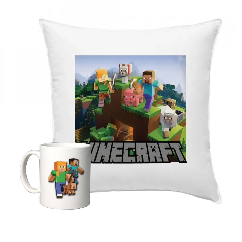 Minecraft Cuscino e Tazza Mug Personalizzabili