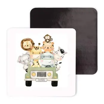 10 magneti Animali della Savana Jeep Personalizzabili con Nome