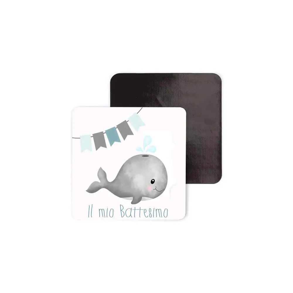 10 magneti Balena Celeste Personalizzabili con Nome