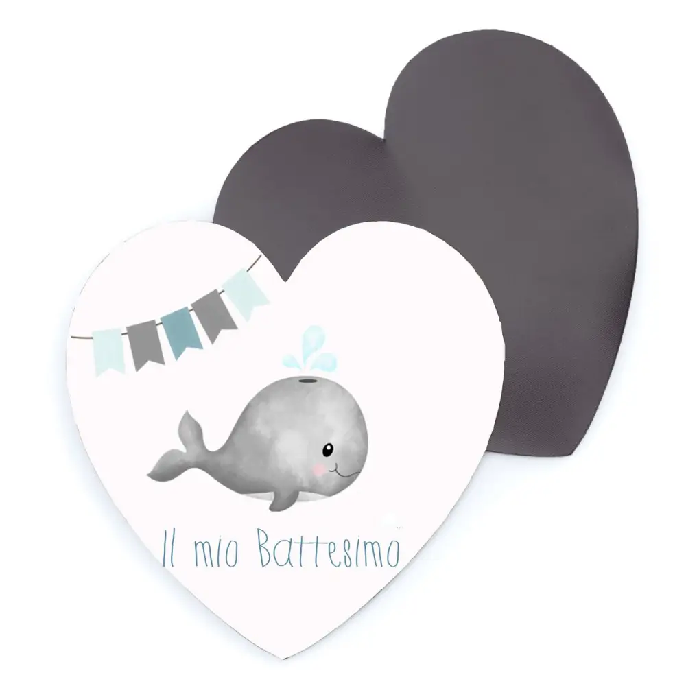 10 magneti Balena Celeste Personalizzabili con Nome
