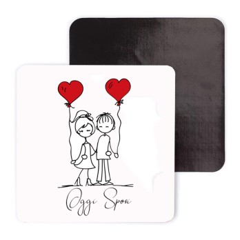 10 magneti Matrimonio Sposi Cuori Personalizzabili con Nome