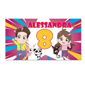 Striscione Banner Me Contro Te Lui e Sofì Personalizzabile