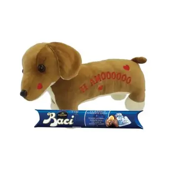 Bassotto Peluche con Baci Perugina 125g
