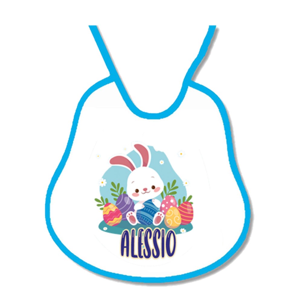 Bavetta Coniglietto di Pasqua Easter Bunny Personalizzata per bimbo o Bimba