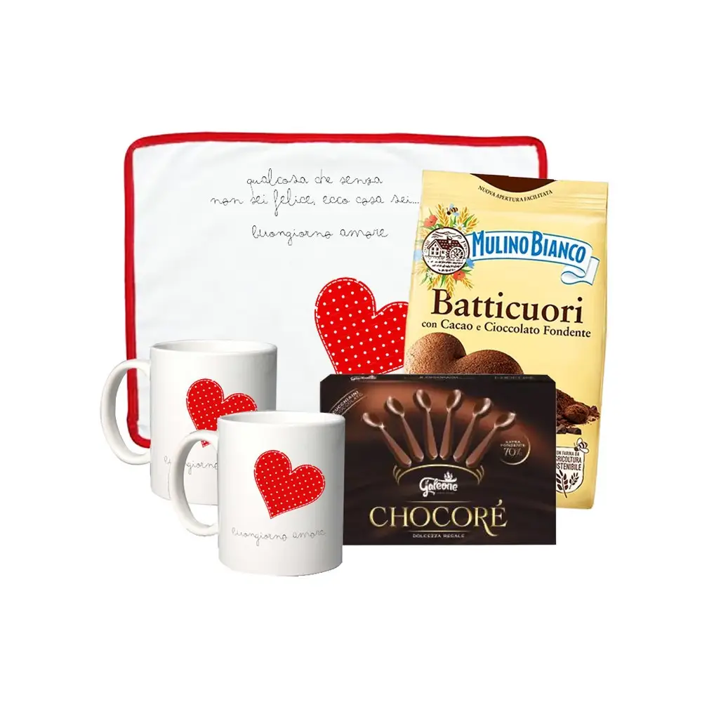Set Colazione Romantica Per San Valentino con Batticuori Mulino bianco