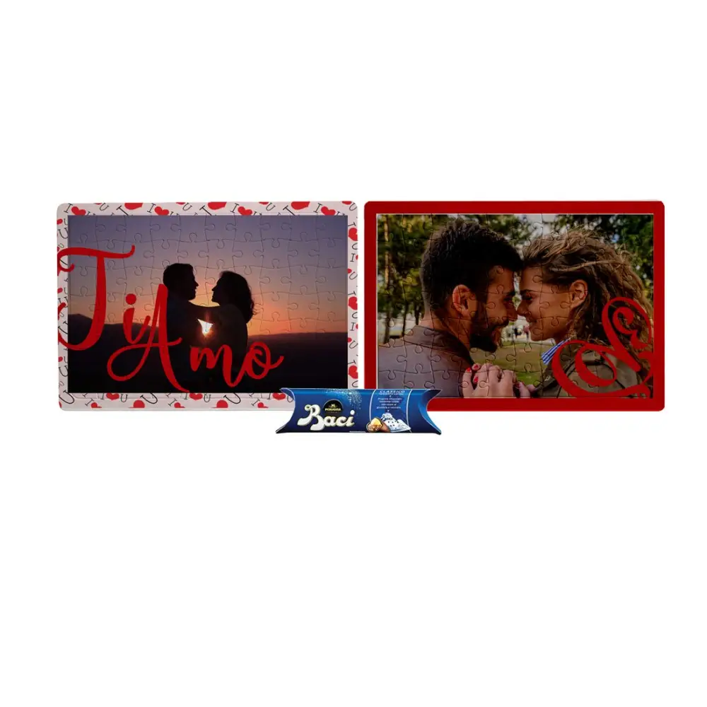 Puzzle San Valentino 2pz Personalizzati con Baci perugina
