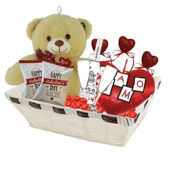 Cesto Regalo Aperitivo San Valentino con Peluche