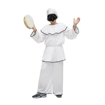 Costume Pulcinella bambino/a (con Tamburello) - XXL 12/13  Anni