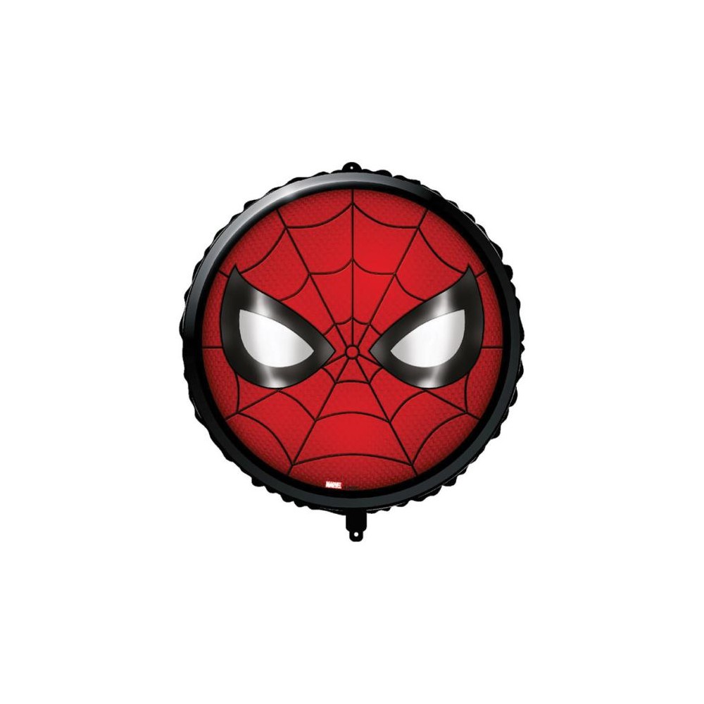 Palloncino foil Viso Spiderman Pesetto Nastrino 18 45 cm PR94995-01