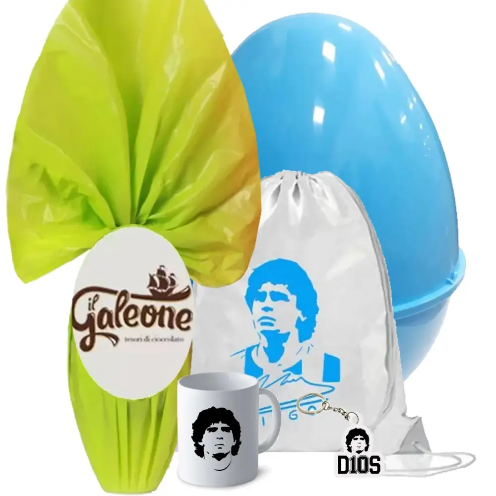 Set Uovo di Pasqua Maradona con Guscio
