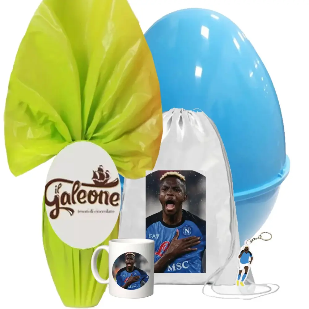 Set Uovo di Pasqua Osimhen Napoli con Guscio