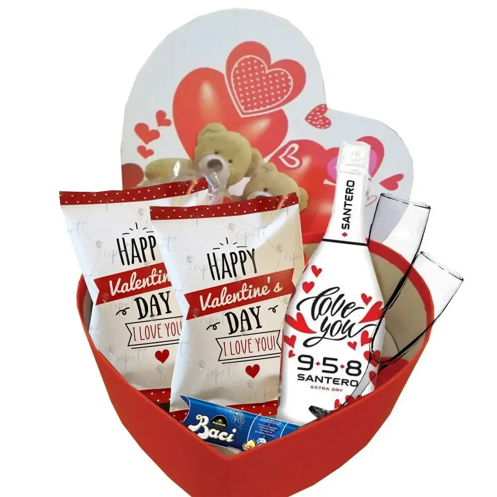 Scatola Regalo San Valentino con Santero Patatine e Baci Perugina