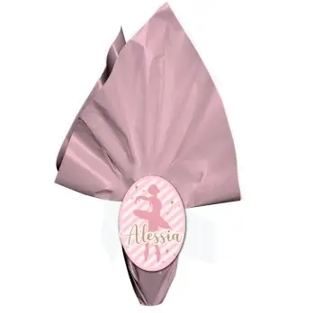 Uovo di Pasqua Ballerina Personalizzabile con portachiavi tematico