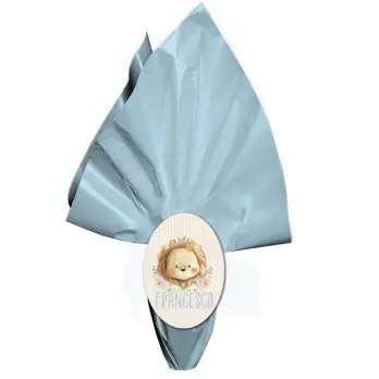 Uovo di Pasqua Leoncino Personalizzabile e portachiavi tematico