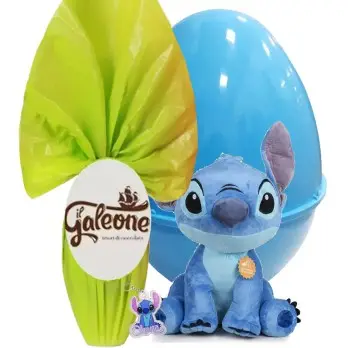 Set Uovo di Pasqua Stitch Con Peluche sonoro e Guscio
