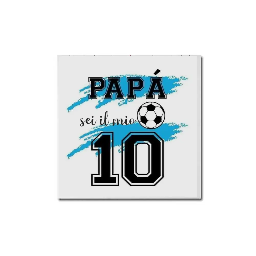 Mattonella decorativa Papà sei il mio numero 10 - 1pz