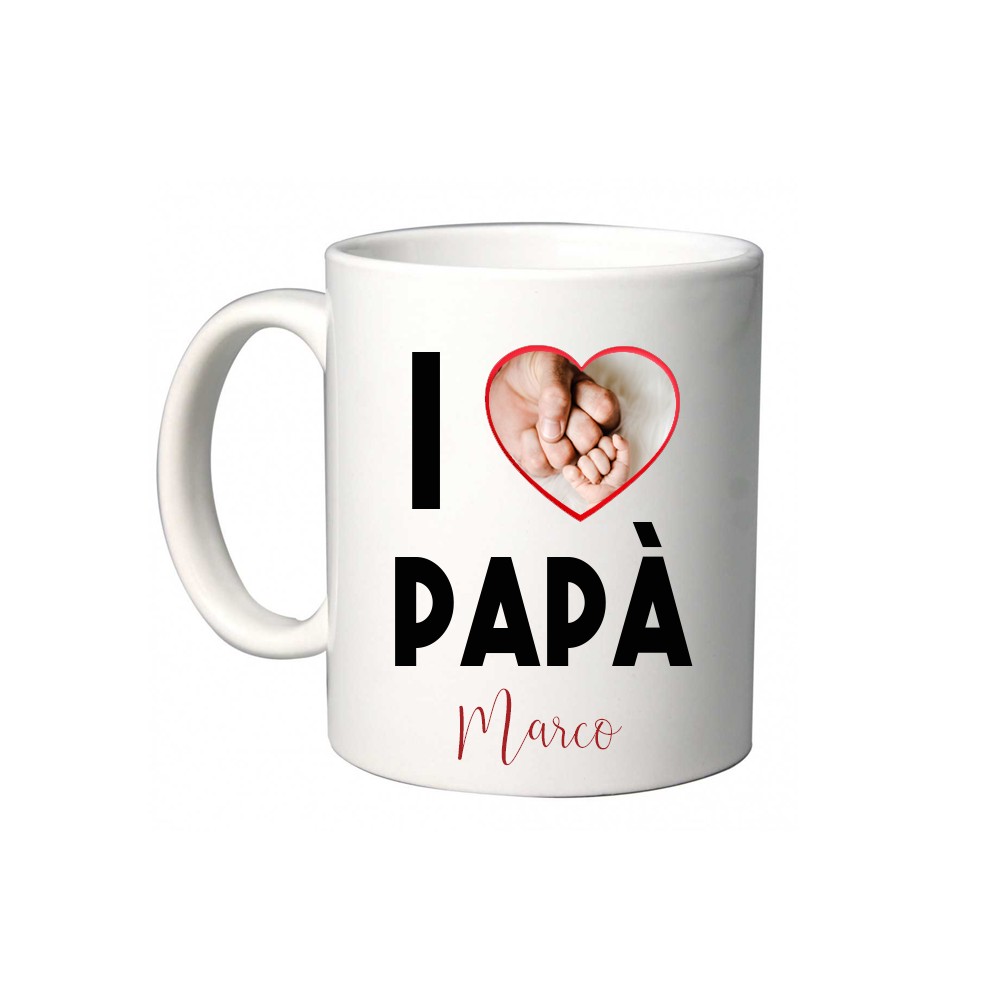 Tazza Festa del Papà  " I love Papà " - Personalizzabile
