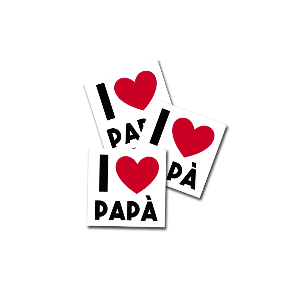 48 Adesivi Personalizzabili " I love papà "