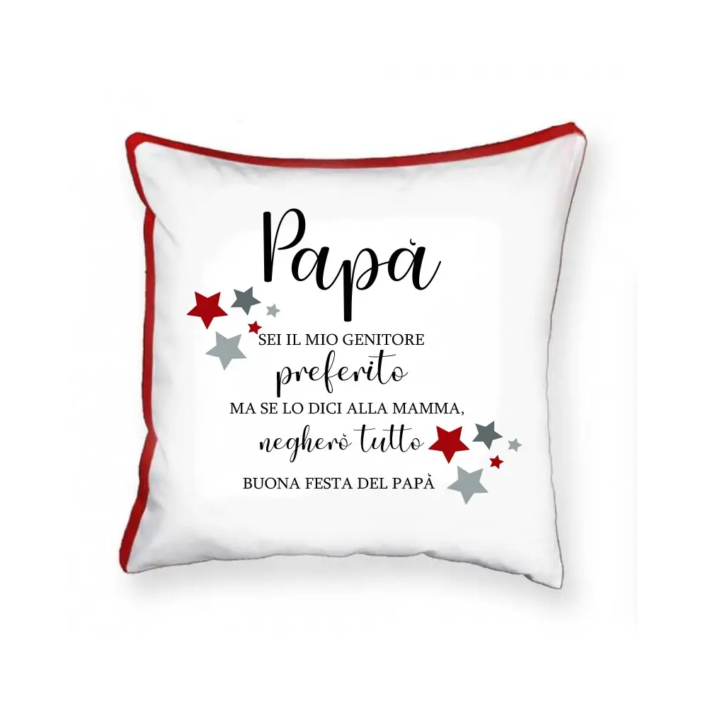 Cuscino quadrato Festa del Papà con stampa Stars - 1 pz