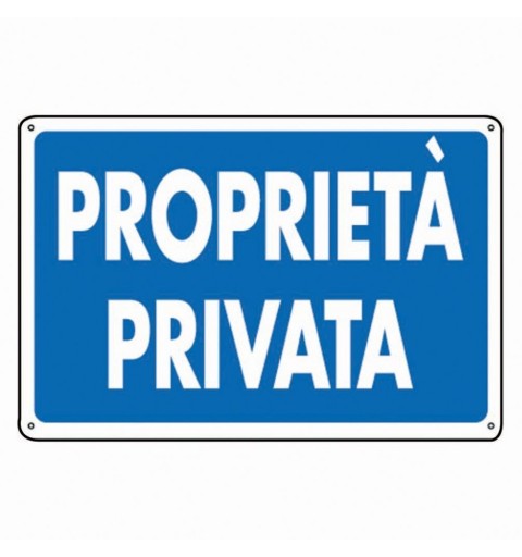 CARTELLO SEGNALETICO PROPRIETA' PRIVATA TARGHETTA IN PLASTICA 