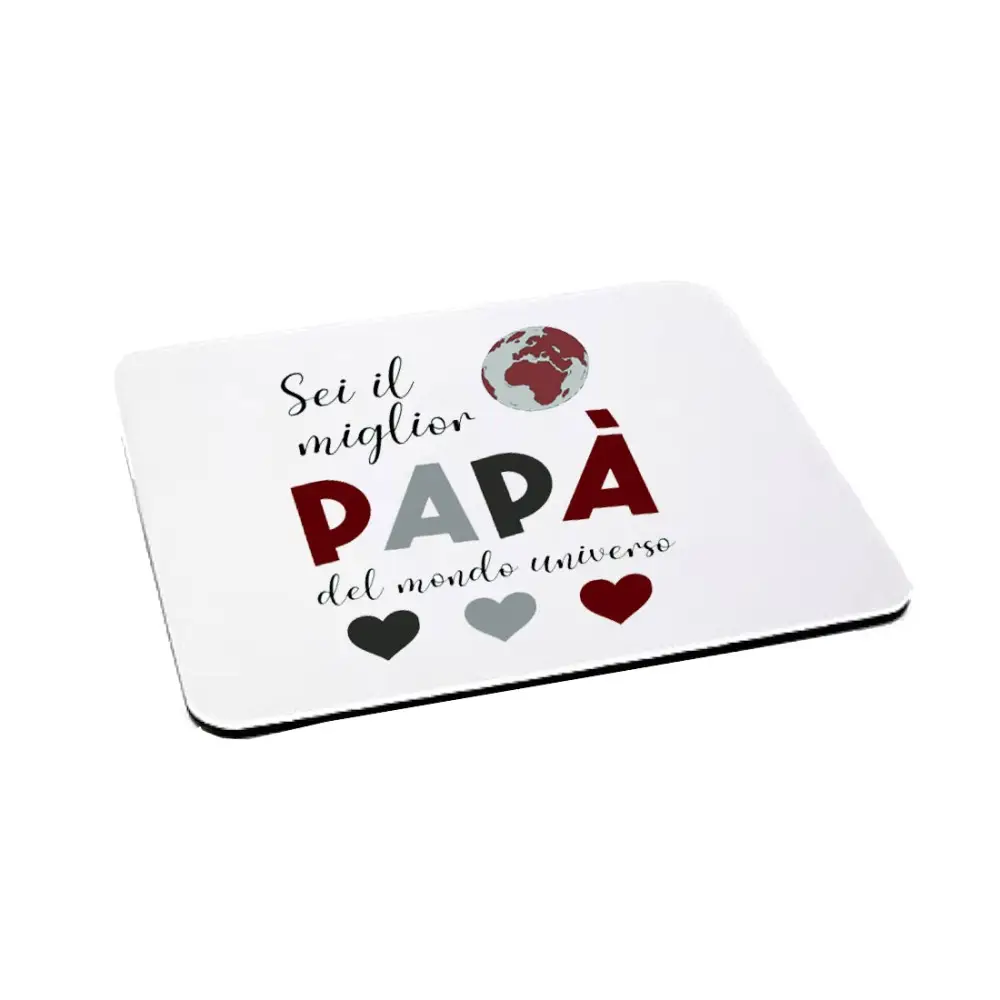 Mouse Pad Festa del Papà Tappetino per Mouse " Migliore papà del Mondo "