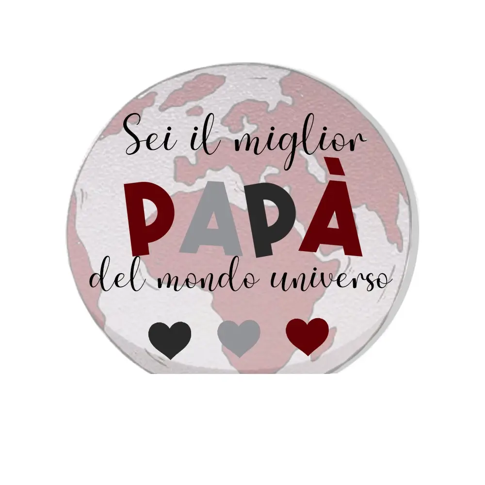 Sagoma in polistirolo festa del Papà " Migliore papà del Mondo"