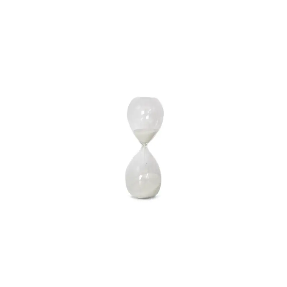 Clessidra in vetro Media Sabbia Bianca 16 cm - 962302W