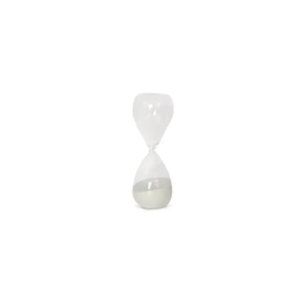 Clessidra in vetro Piccola Sabbia Bianca 13 cm - 962303W