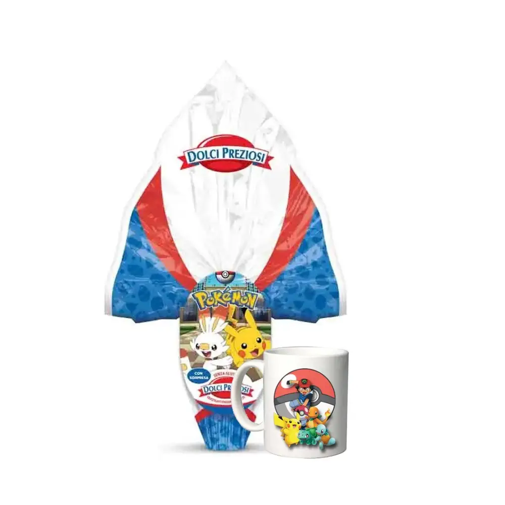 Uovo di Pasqua Pokemon 150g con tazza Personalizzabile