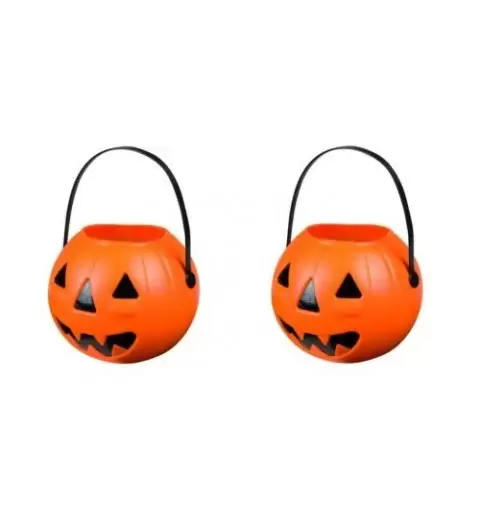 2 CESTINI PER HALLOWEEN A FORMA DI ZUCCA 65454