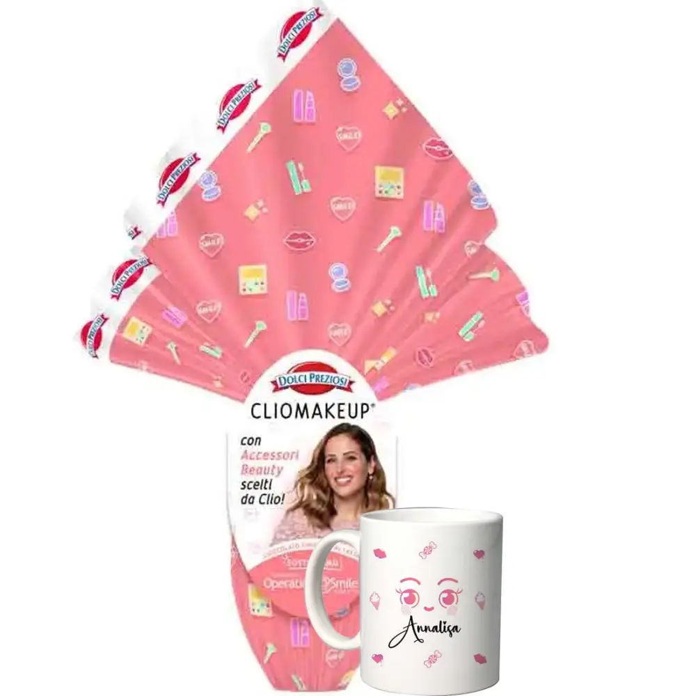 Uovo di Pasqua 240 gr Clio Make Up con tazza personalizzata