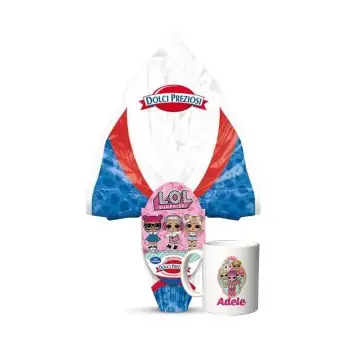 Uovo di Pasqua 280 gr LOL Surprise con tazza personalizzata