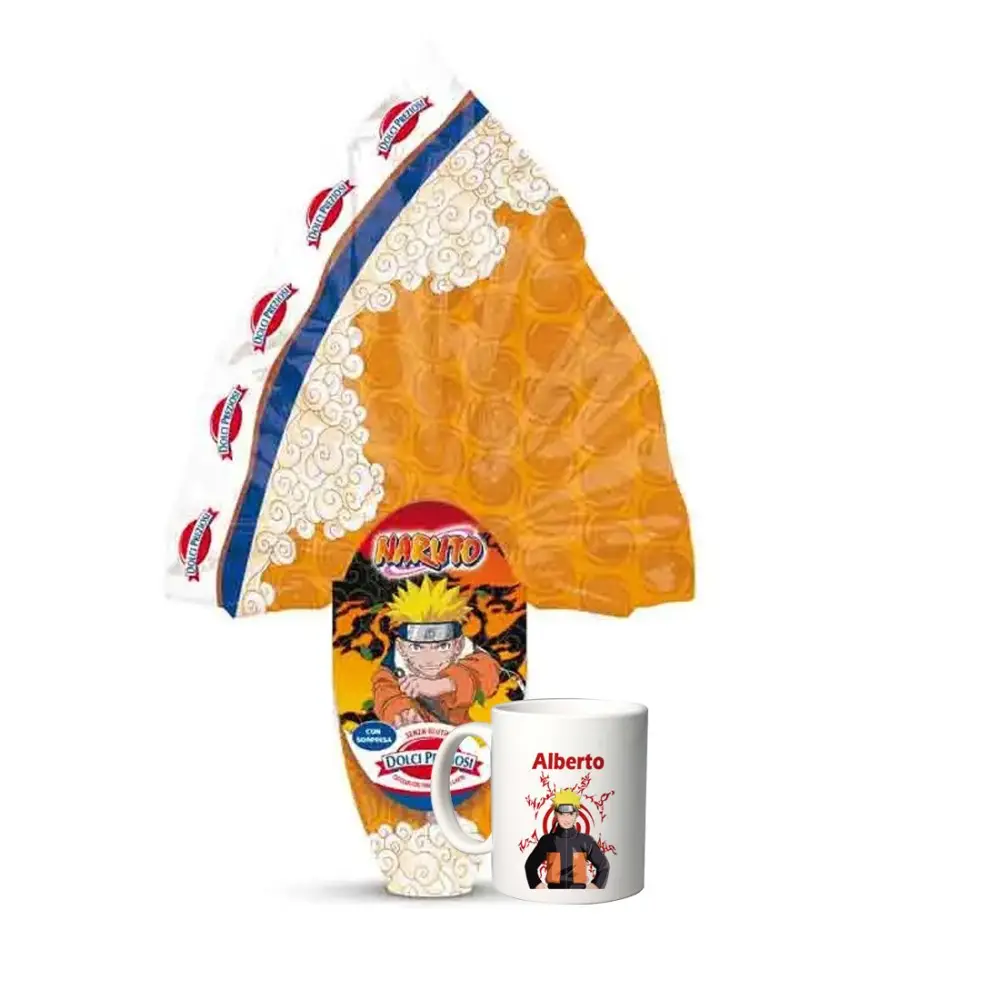 Uovo di Pasqua 280 gr Naruto con tazza personalizzata