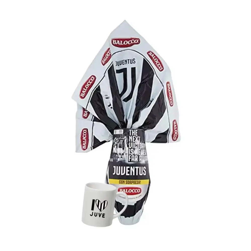 Uovo di Pasqua 240 gr Juventus con tazza personalizzata