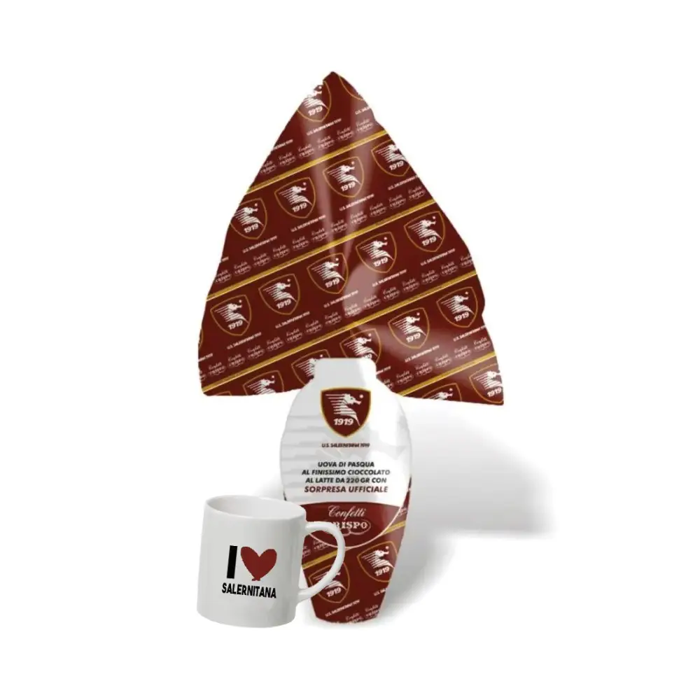 Uovo di Pasqua 220 gr Salernitana con tazza personalizzata
