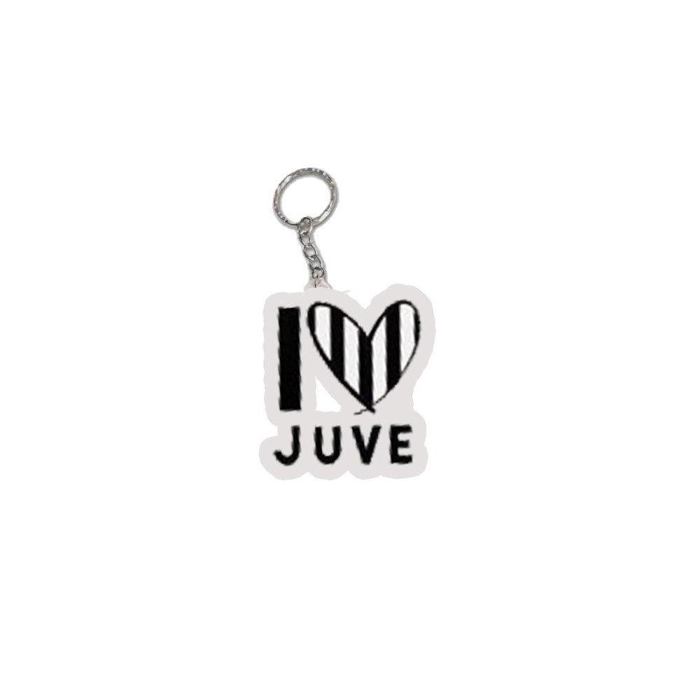 Portachiavi in plexiglass I love Juve  - 1 pz