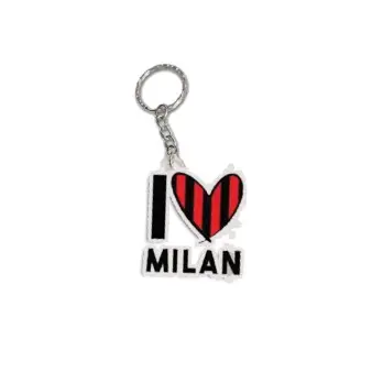 Portachiavi in plexiglass I love Milan  - 1 pz