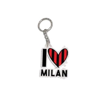 Portachiavi in plexiglass I love Milan  - 10 pz
