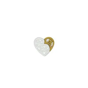 12 Gessetti Cuore 50 anni con legno 3,5 cm - A2834