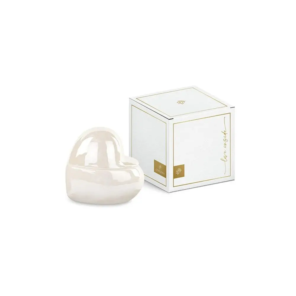 Candela Profumata Cuore perlato con scatola 55 x h 80 mm - 29543